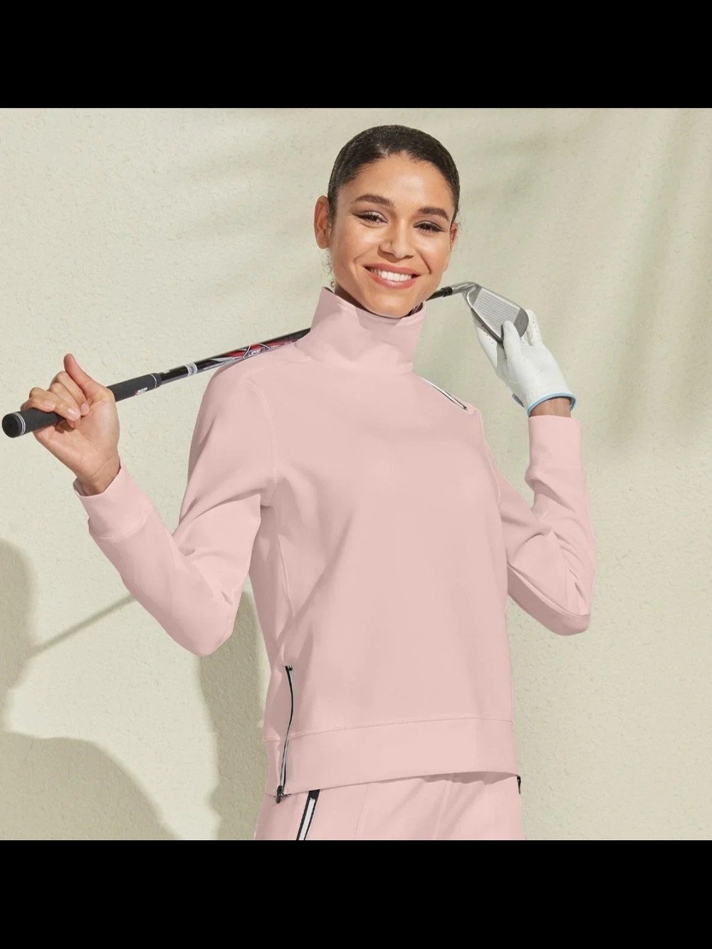 ACEGOLFS  Light Pink Golf Pullover  Sweater
